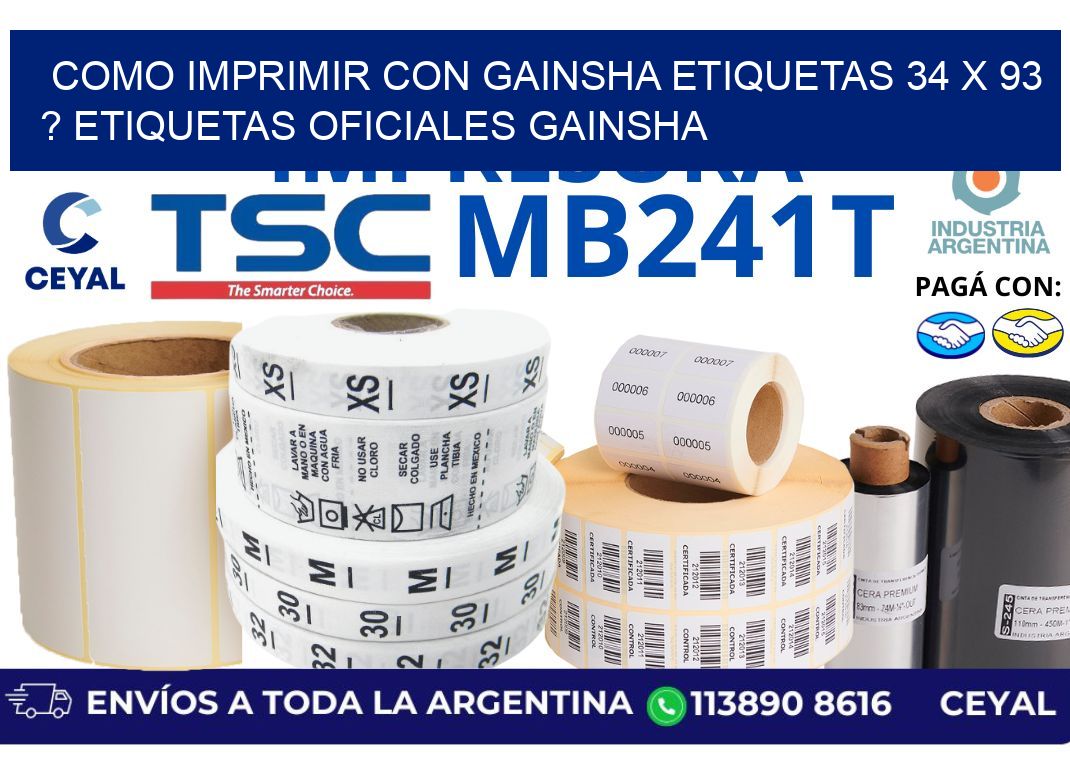como imprimir con gainsha etiquetas 34 x 93 ? etiquetas oficiales gainsha