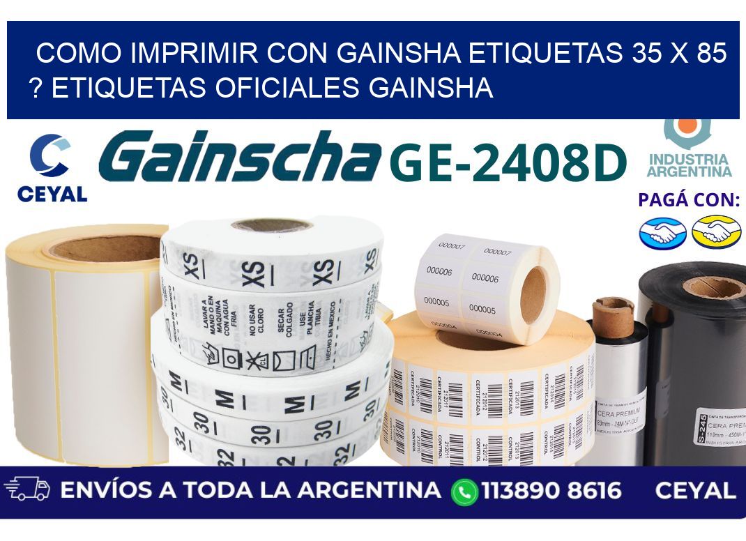 como imprimir con gainsha etiquetas 35 x 85 ? etiquetas oficiales gainsha
