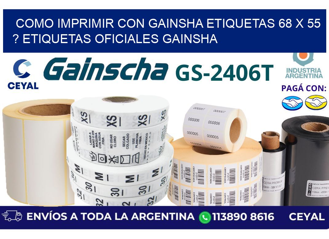 como imprimir con gainsha etiquetas 68 x 55 ? etiquetas oficiales gainsha