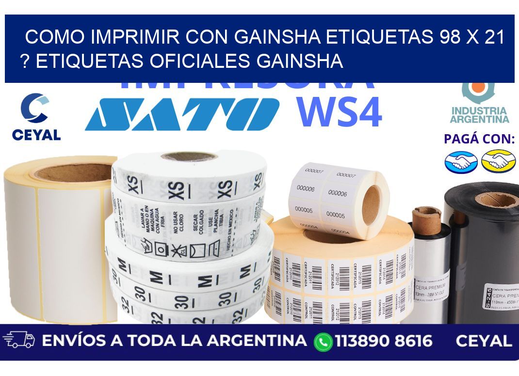 como imprimir con gainsha etiquetas 98 x 21 ? etiquetas oficiales gainsha