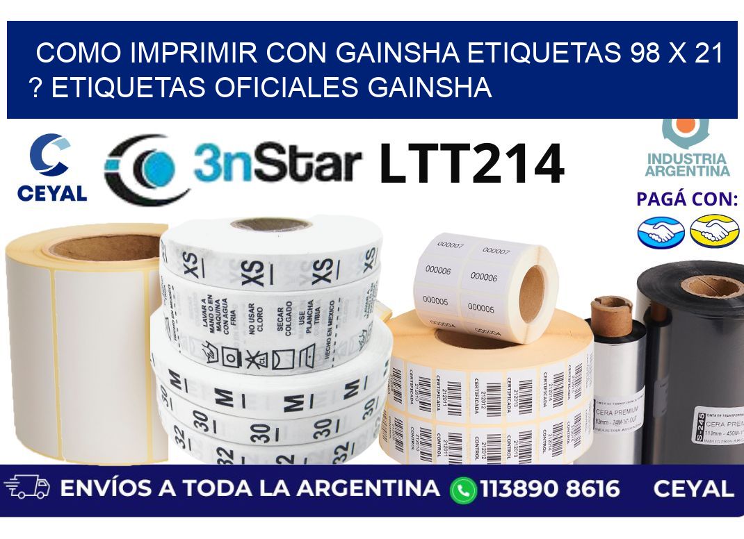 como imprimir con gainsha etiquetas 98 x 21 ? etiquetas oficiales gainsha