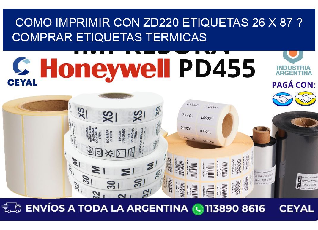 como imprimir con zd220 etiquetas 26 x 87 ? Comprar Etiquetas termicas