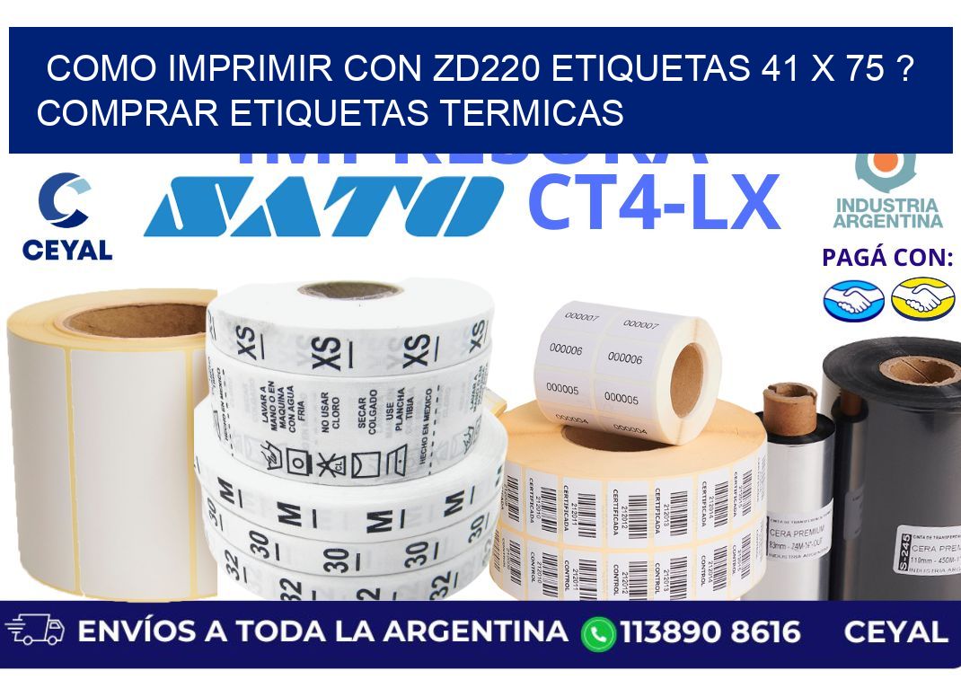como imprimir con zd220 etiquetas 41 x 75 ? Comprar Etiquetas termicas