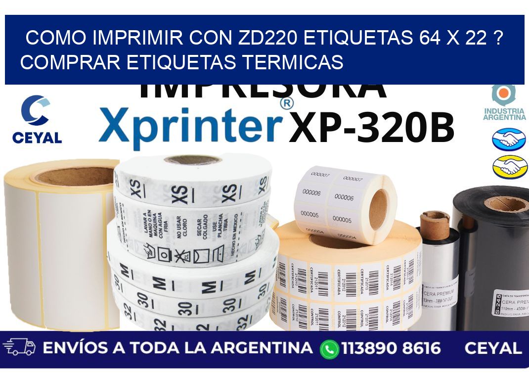 como imprimir con zd220 etiquetas 64 x 22 ? Comprar Etiquetas termicas