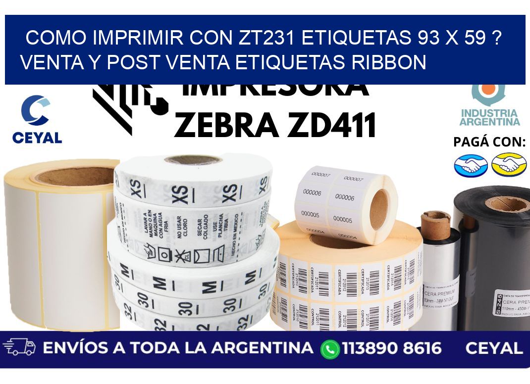 como imprimir con zt231 etiquetas 93 x 59 ? Venta y post venta etiquetas ribbon