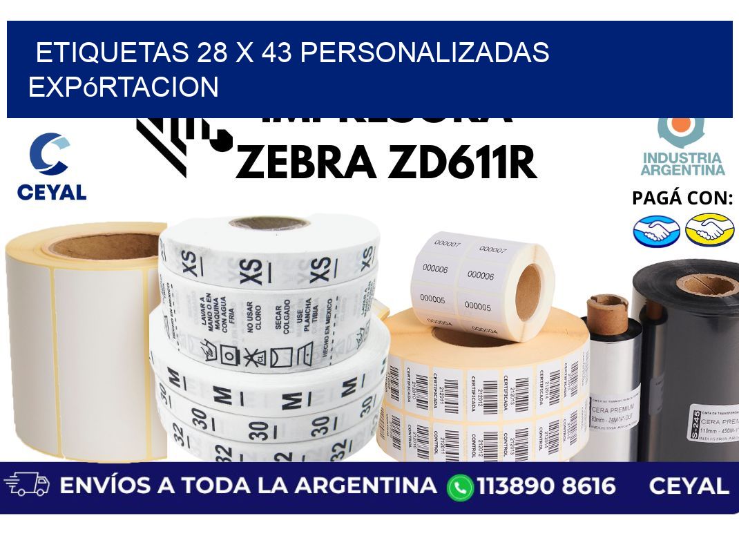 etiquetas 28 x 43 personalizadas expórtacion