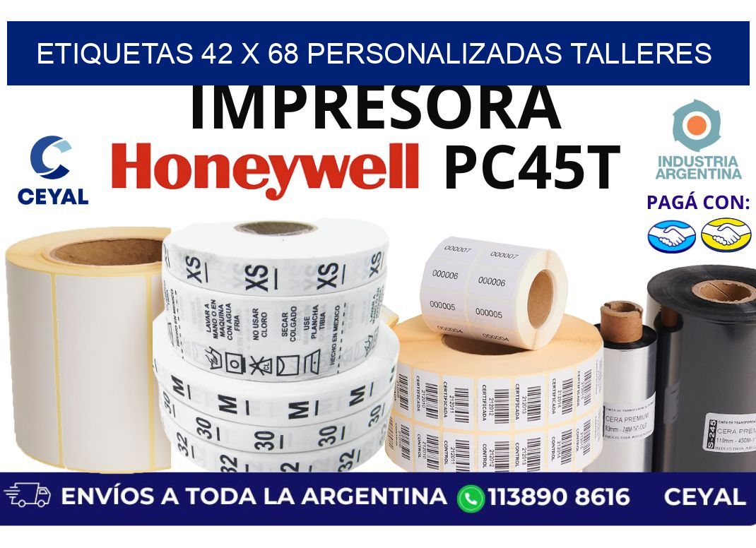 etiquetas 42 x 68 personalizadas talleres