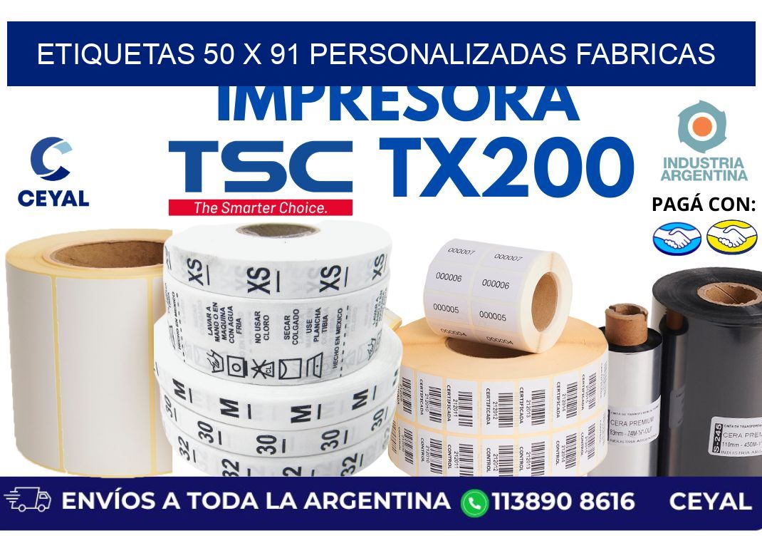 etiquetas 50 x 91 personalizadas fabricas