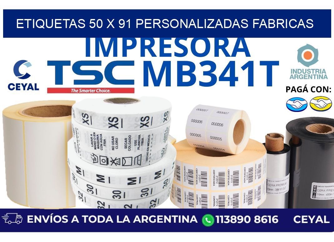 etiquetas 50 x 91 personalizadas fabricas