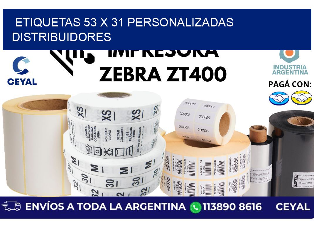 etiquetas 53 x 31 personalizadas distribuidores