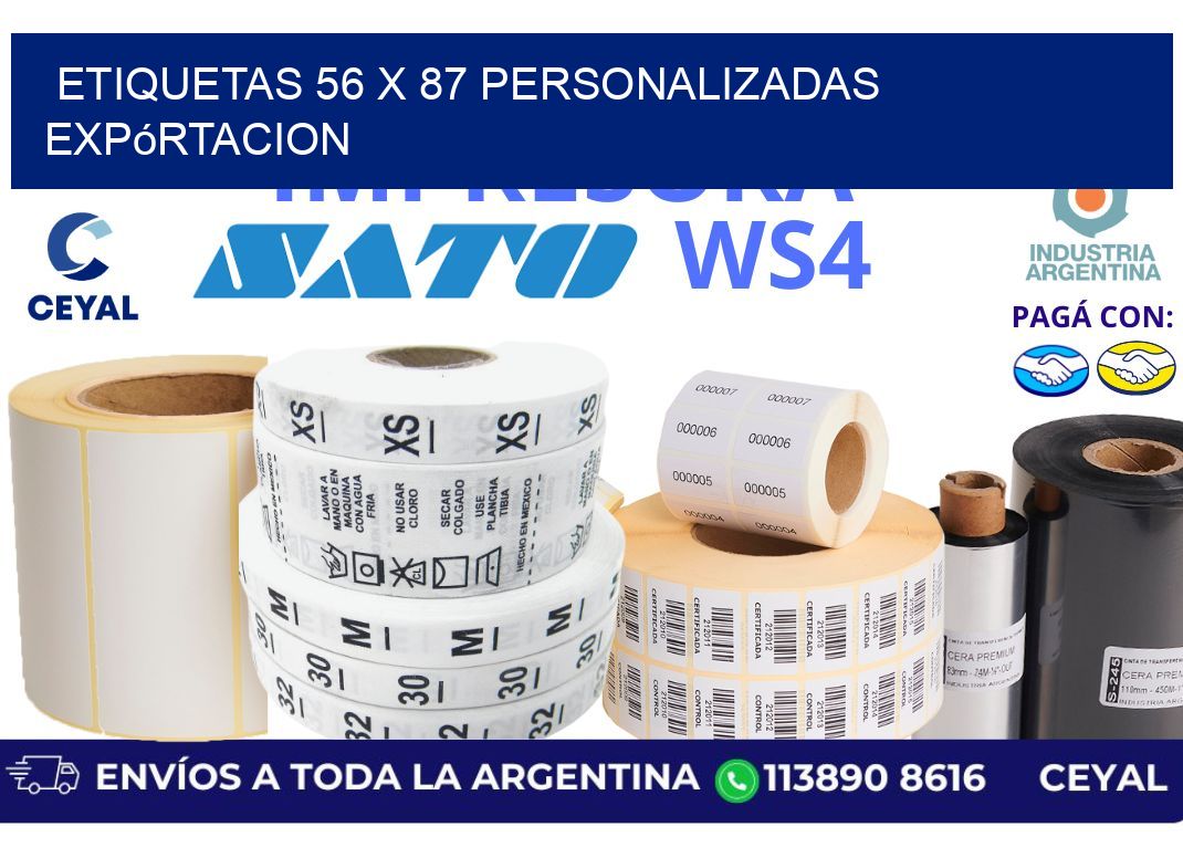 etiquetas 56 x 87 personalizadas expórtacion