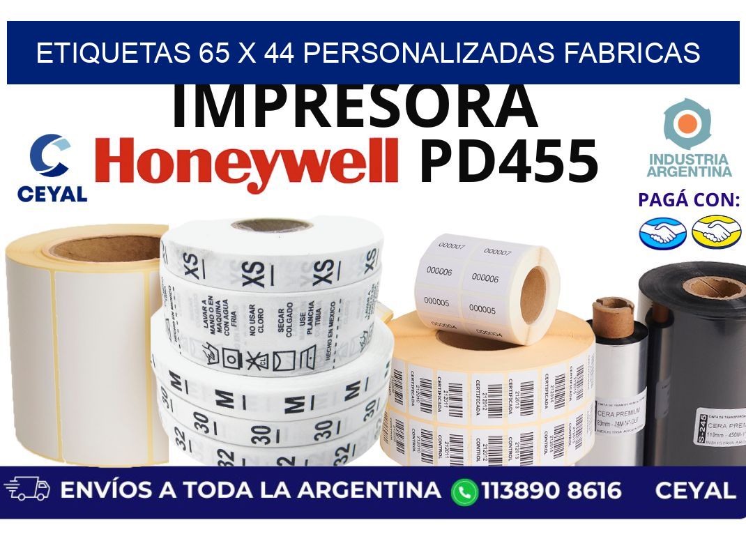 etiquetas 65 x 44 personalizadas fabricas