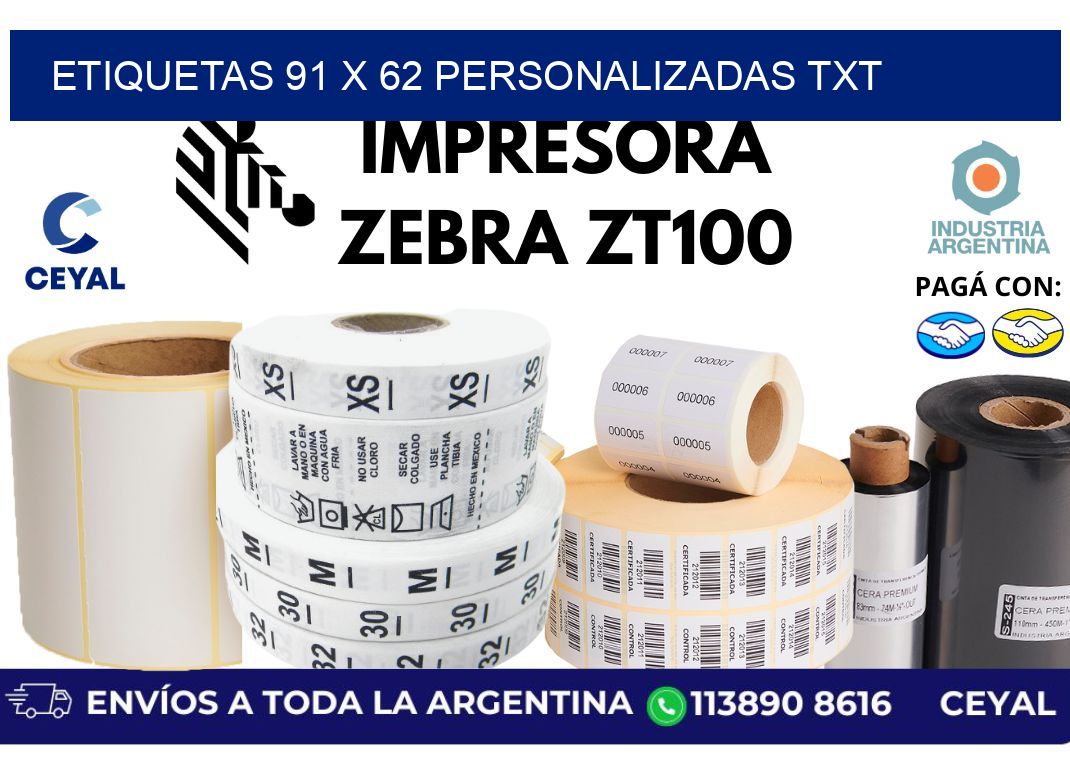 etiquetas 91 x 62 personalizadas txt