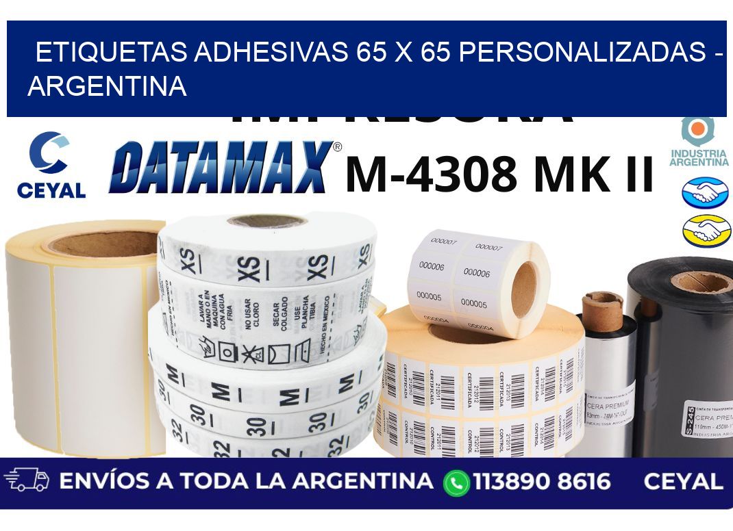 etiquetas adhesivas 65 x 65 personalizadas - Argentina
