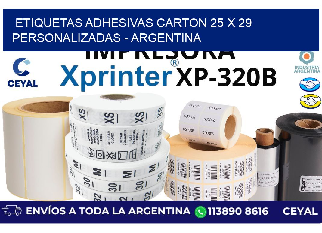etiquetas adhesivas carton 25 x 29 personalizadas – Argentina