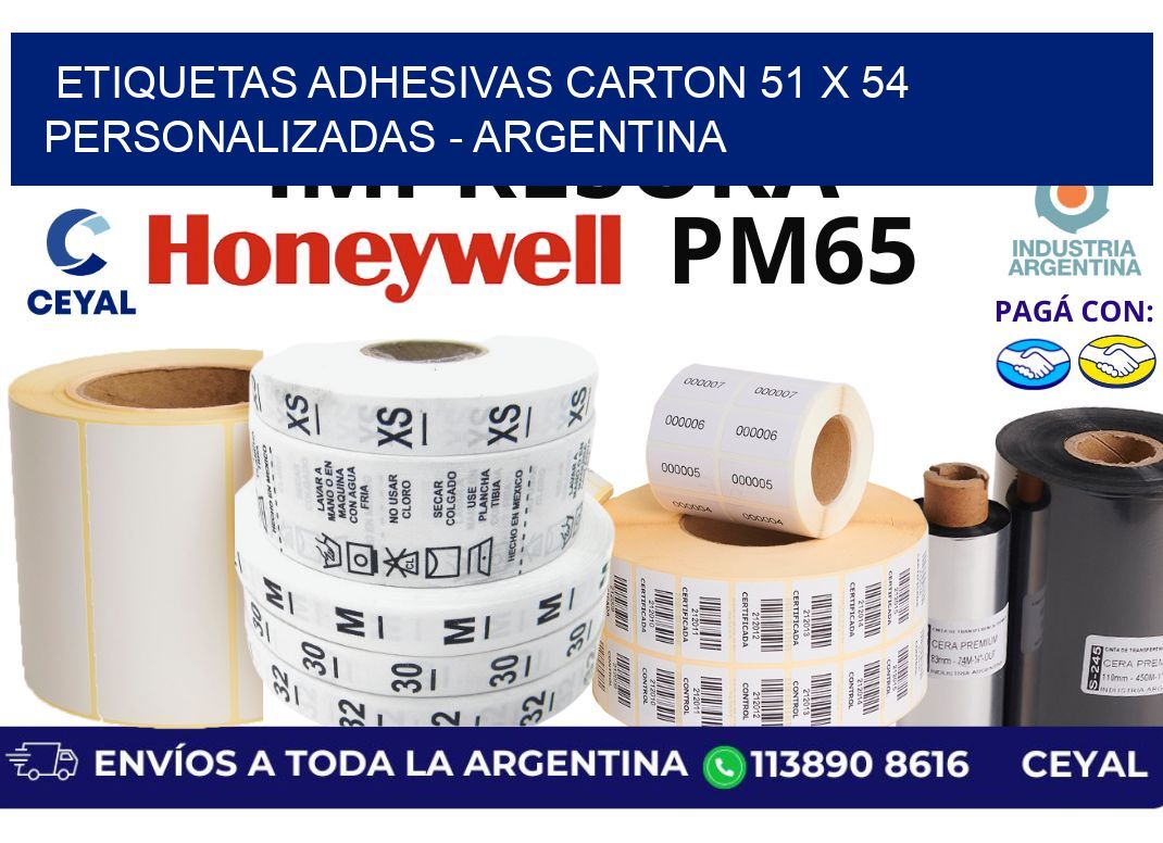 etiquetas adhesivas carton 51 x 54 personalizadas – Argentina