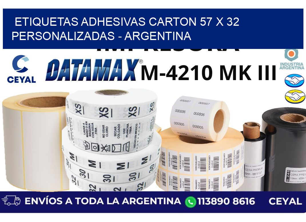 etiquetas adhesivas carton 57 x 32 personalizadas – Argentina