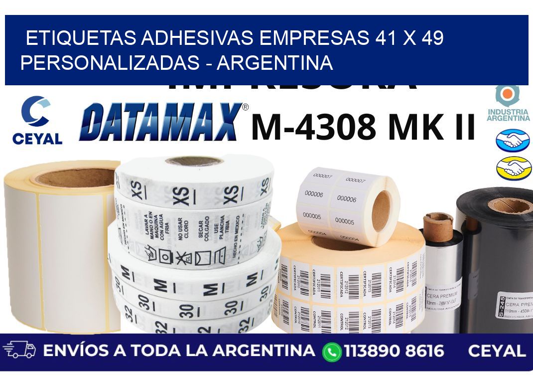 etiquetas adhesivas empresas 41 x 49 personalizadas – Argentina
