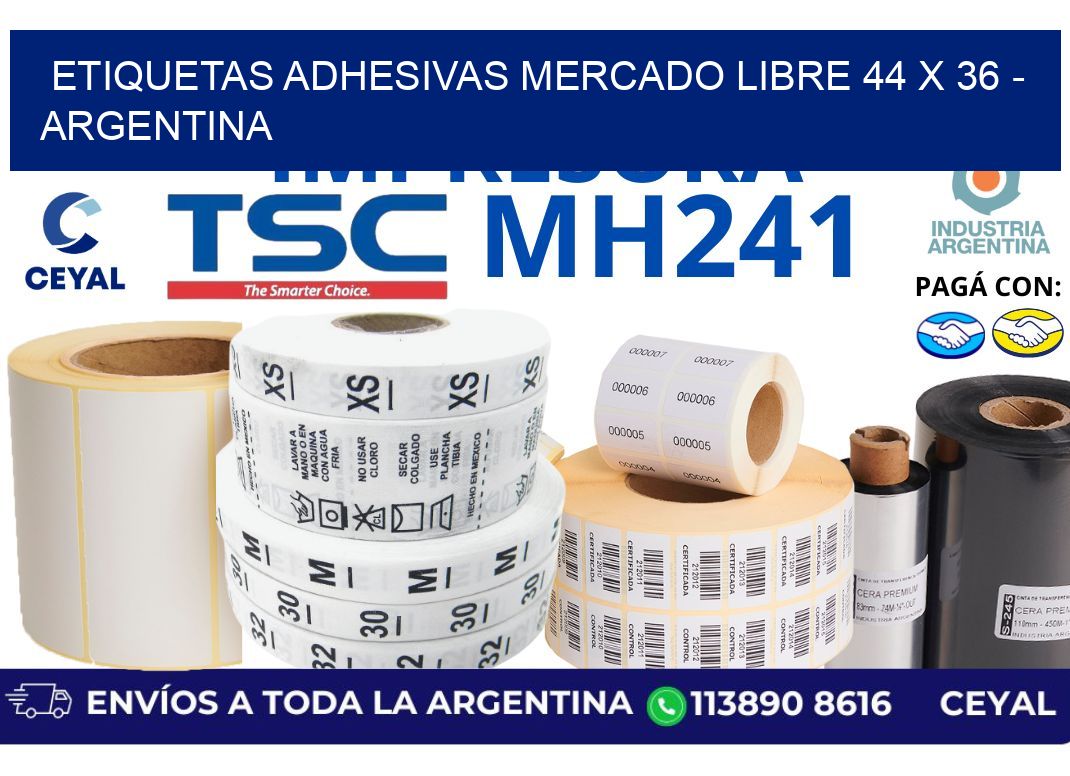 etiquetas adhesivas mercado libre 44 x 36 – Argentina