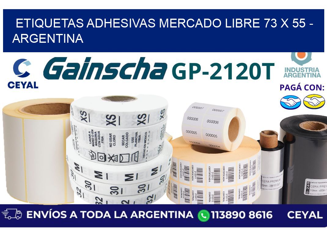 etiquetas adhesivas mercado libre 73 x 55 - Argentina