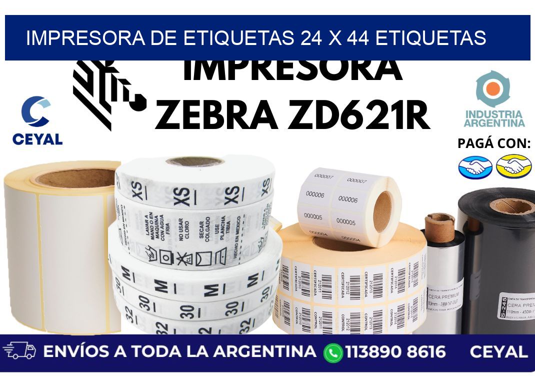 impresora de etiquetas 24 x 44 etiquetas
