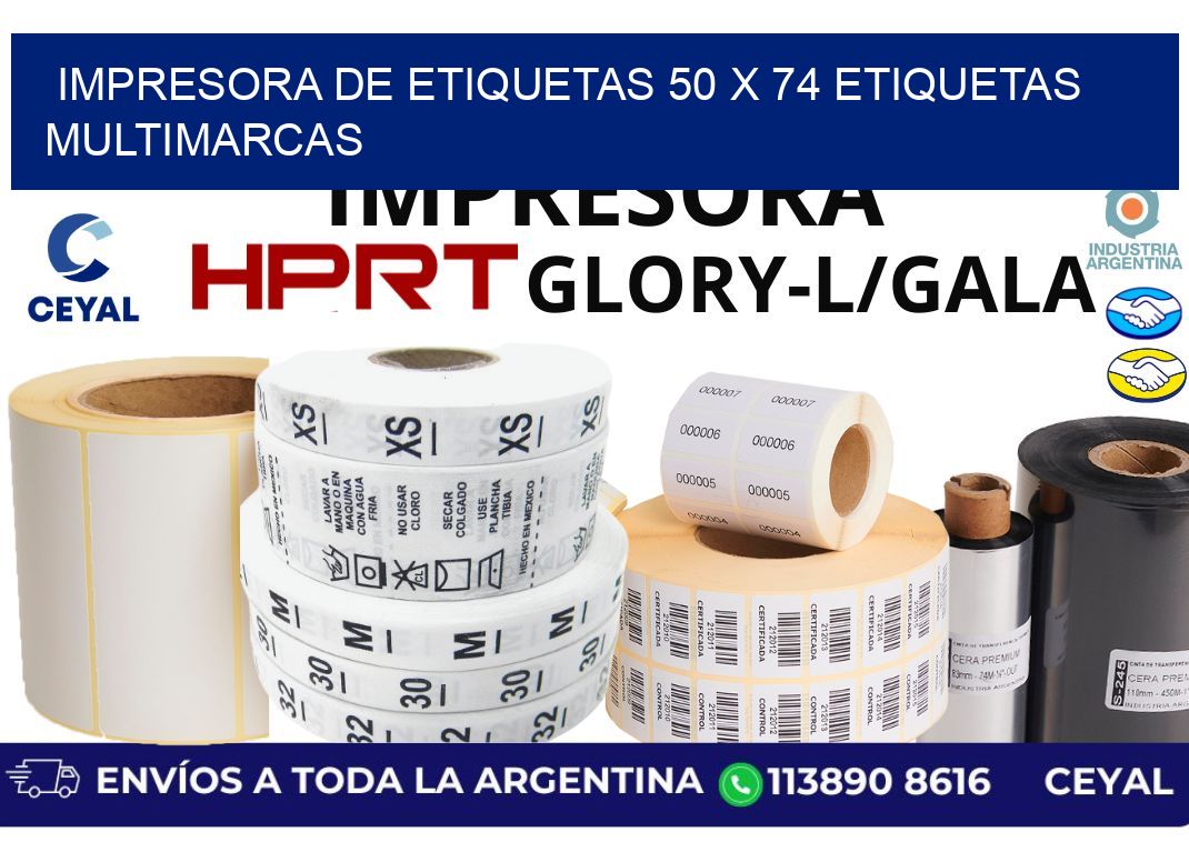 impresora de etiquetas 50 x 74 etiquetas multimarcas