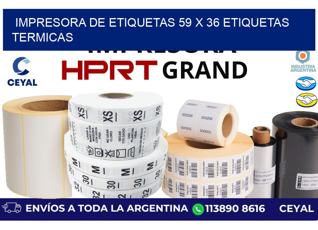 impresora de etiquetas 59 x 36 etiquetas termicas