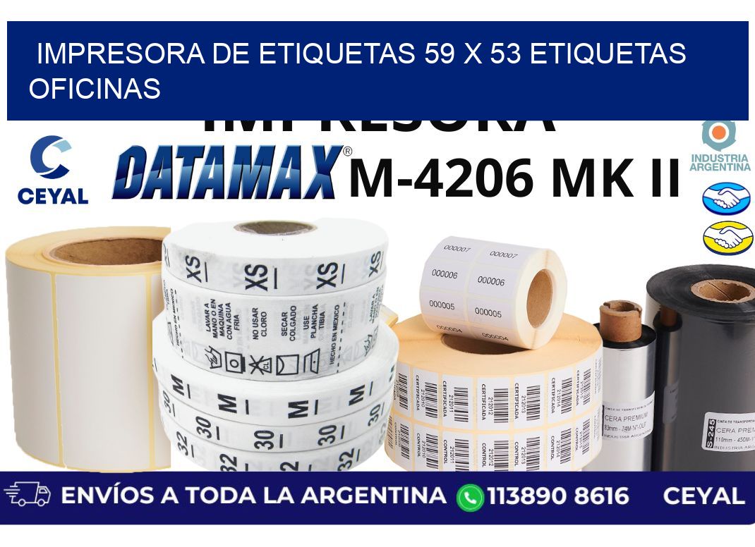 impresora de etiquetas 59 x 53 etiquetas oficinas