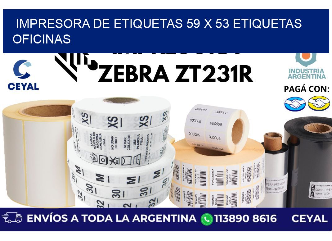 impresora de etiquetas 59 x 53 etiquetas oficinas