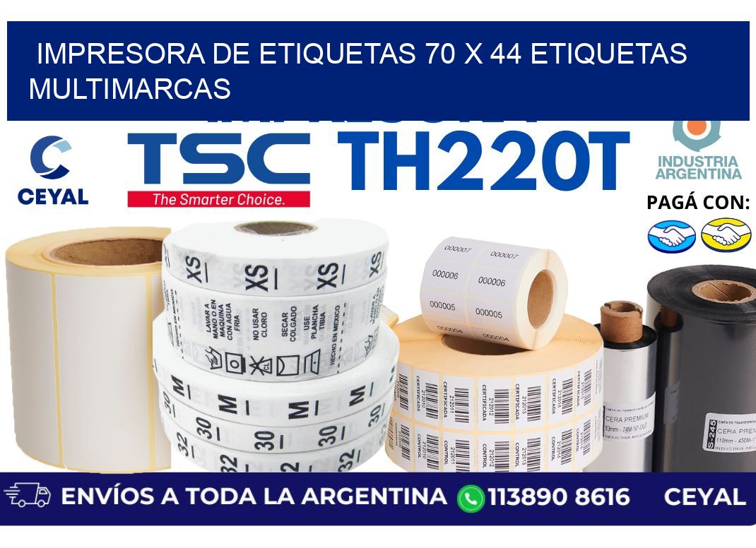 impresora de etiquetas 70 x 44 etiquetas multimarcas