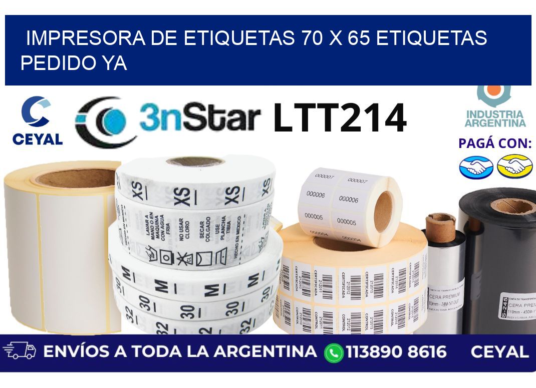 impresora de etiquetas 70 x 65 etiquetas pedido ya
