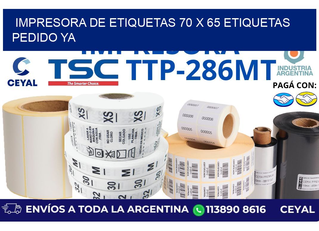 impresora de etiquetas 70 x 65 etiquetas pedido ya