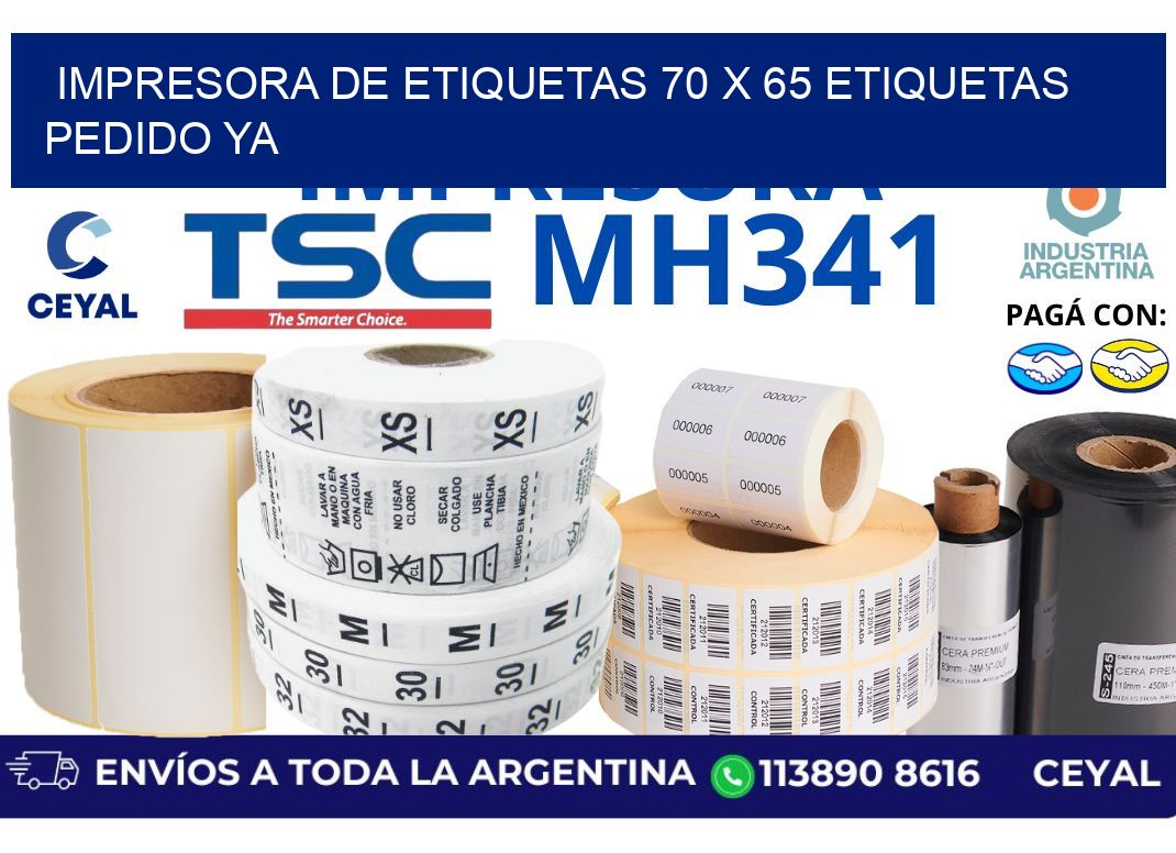 impresora de etiquetas 70 x 65 etiquetas pedido ya