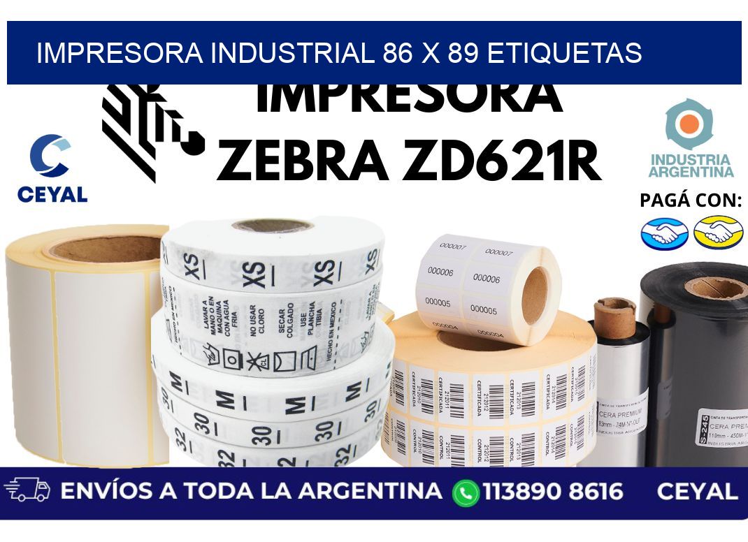impresora industrial 86 x 89 etiquetas