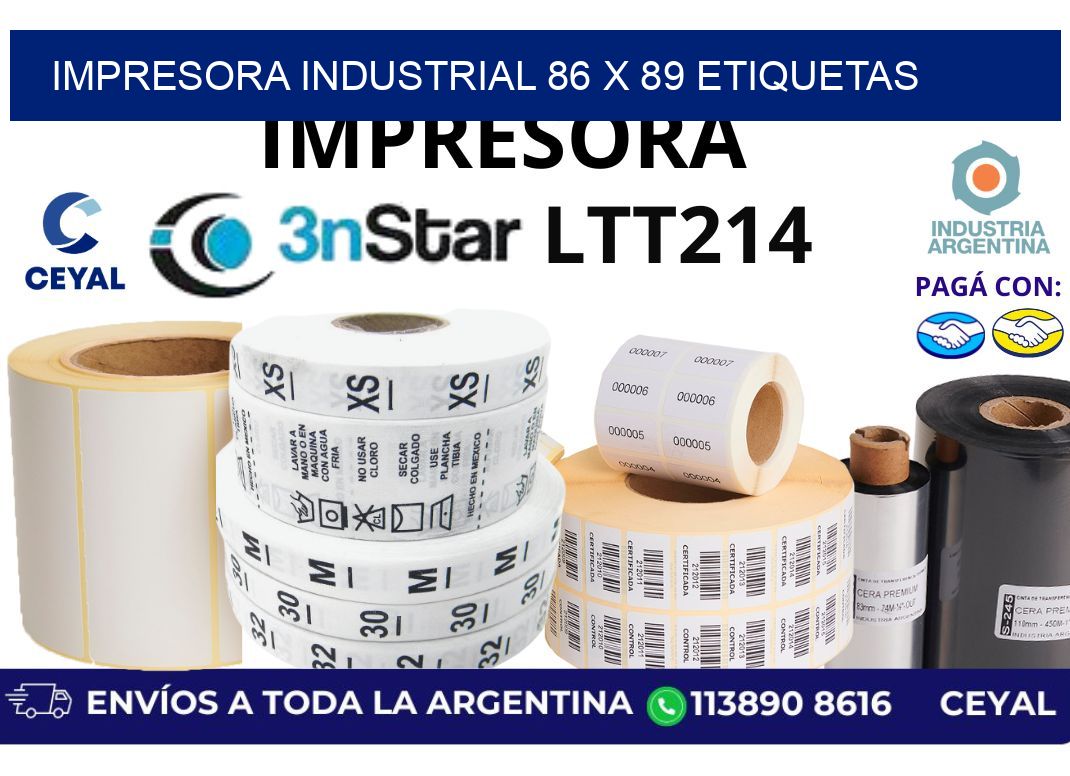 impresora industrial 86 x 89 etiquetas