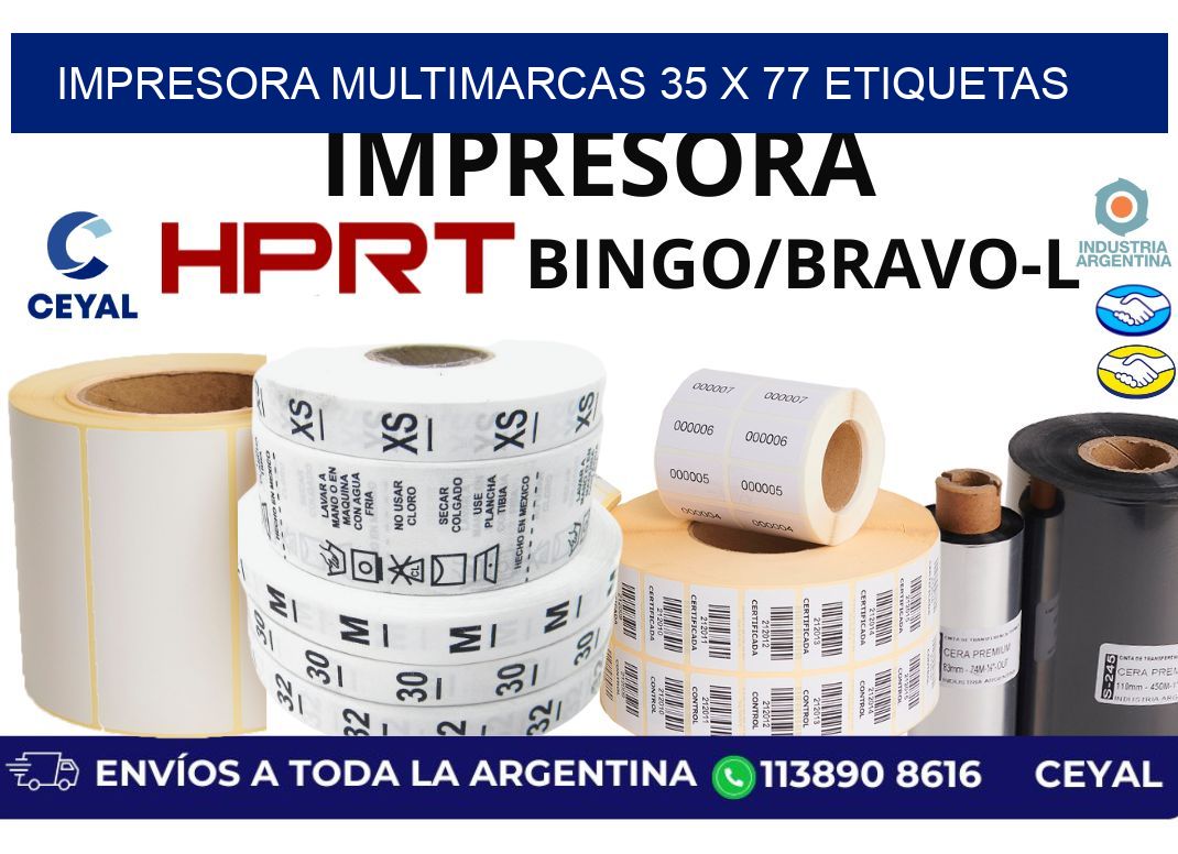 impresora multimarcas 35 x 77 etiquetas