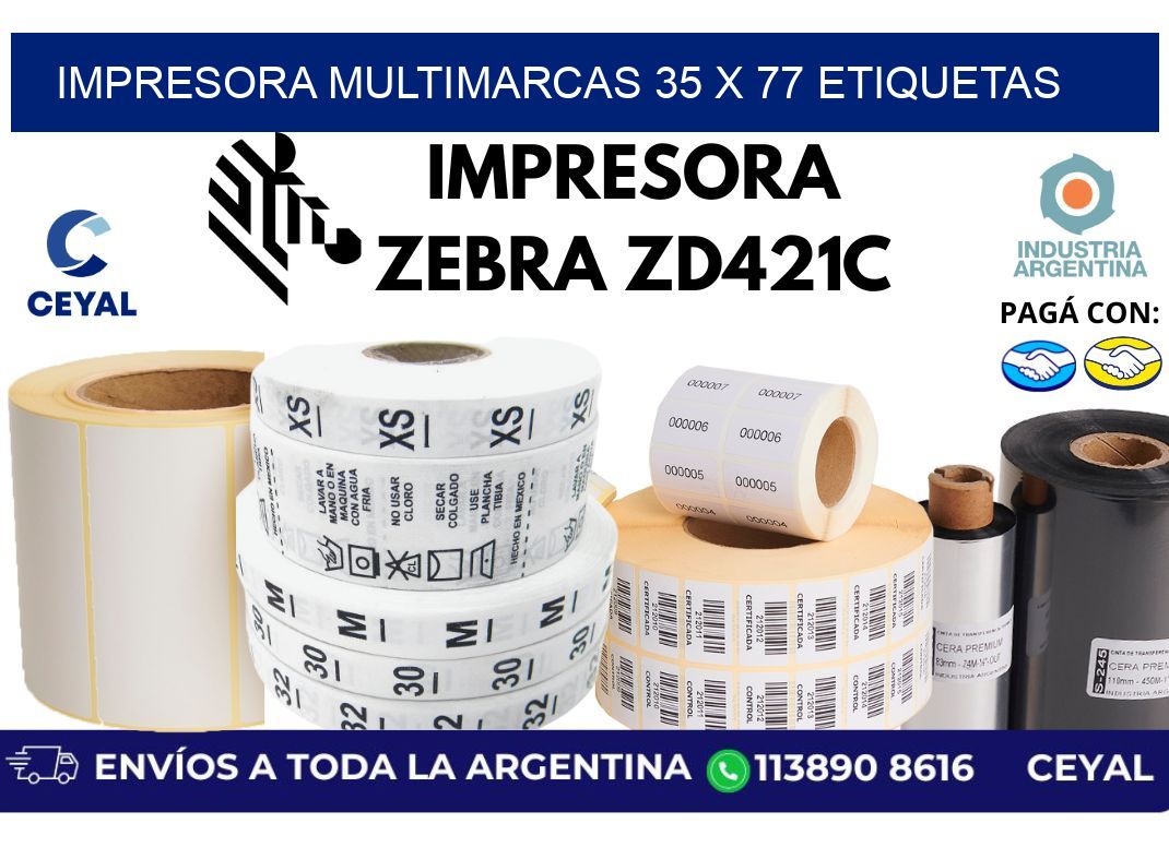 impresora multimarcas 35 x 77 etiquetas
