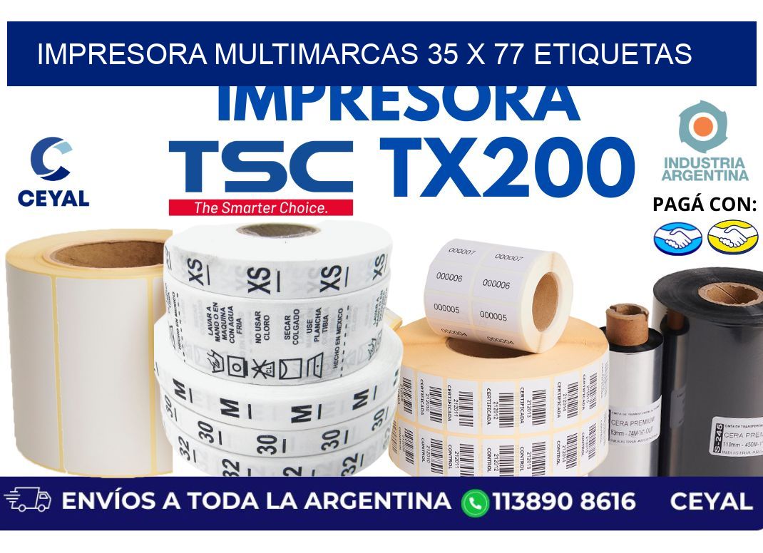 impresora multimarcas 35 x 77 etiquetas