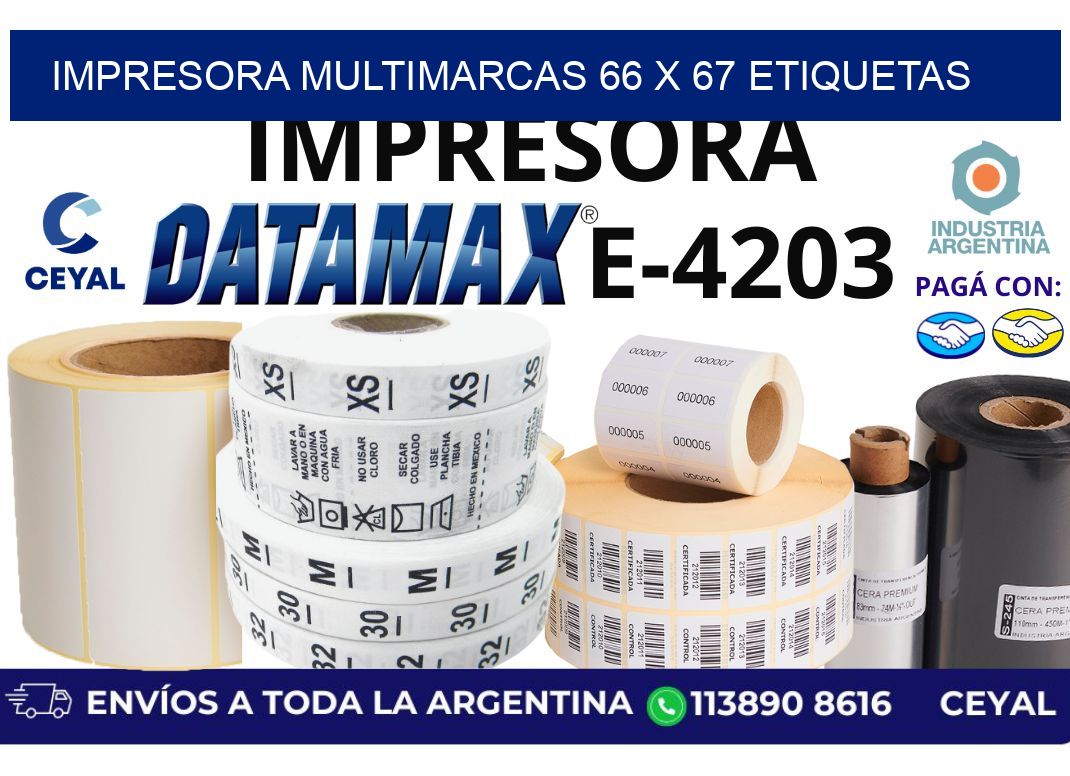 impresora multimarcas 66 x 67 etiquetas