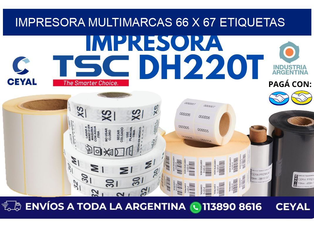 impresora multimarcas 66 x 67 etiquetas