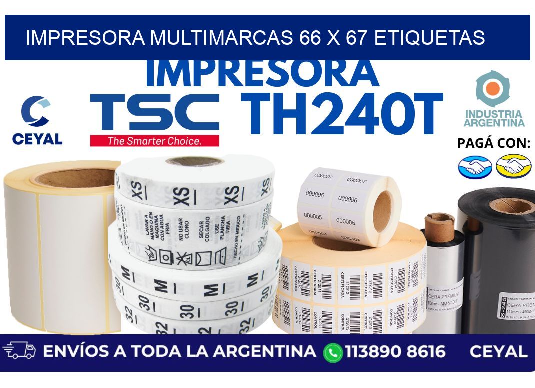 impresora multimarcas 66 x 67 etiquetas