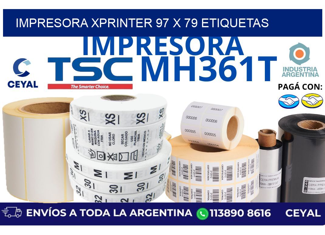 impresora xprinter 97 x 79 etiquetas