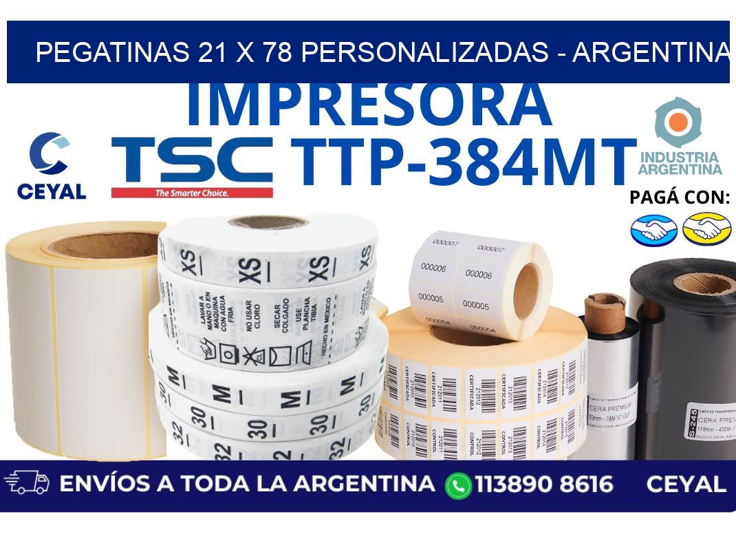 pegatinas 21 x 78 personalizadas – Argentina