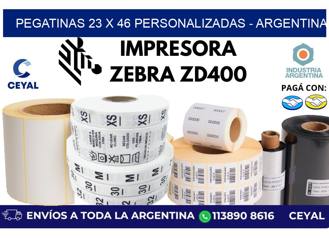 pegatinas 23 x 46 personalizadas – Argentina