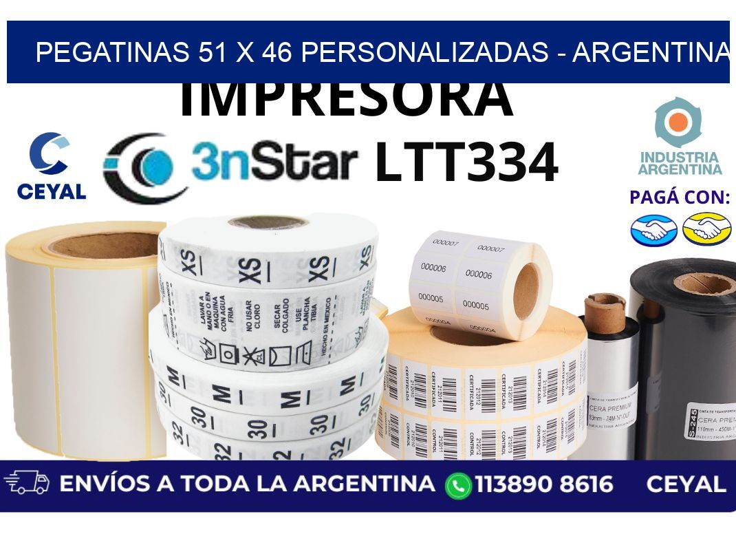 pegatinas 51 x 46 personalizadas – Argentina