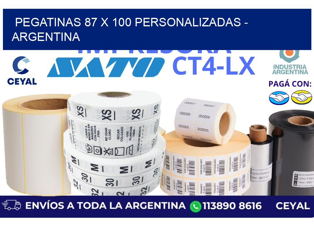 pegatinas 87 x 100 personalizadas - Argentina