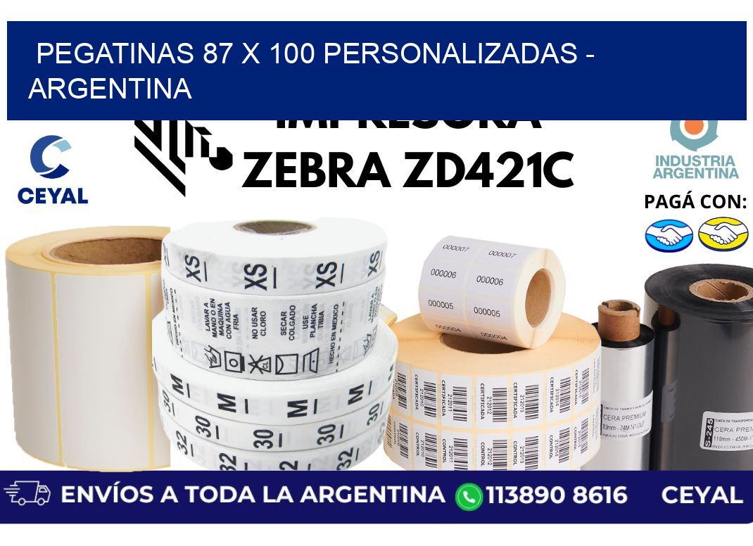 pegatinas 87 x 100 personalizadas - Argentina