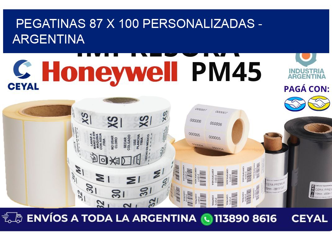 pegatinas 87 x 100 personalizadas – Argentina