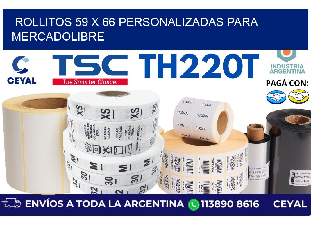 rollitos 59 x 66 personalizadas para mercadolibre