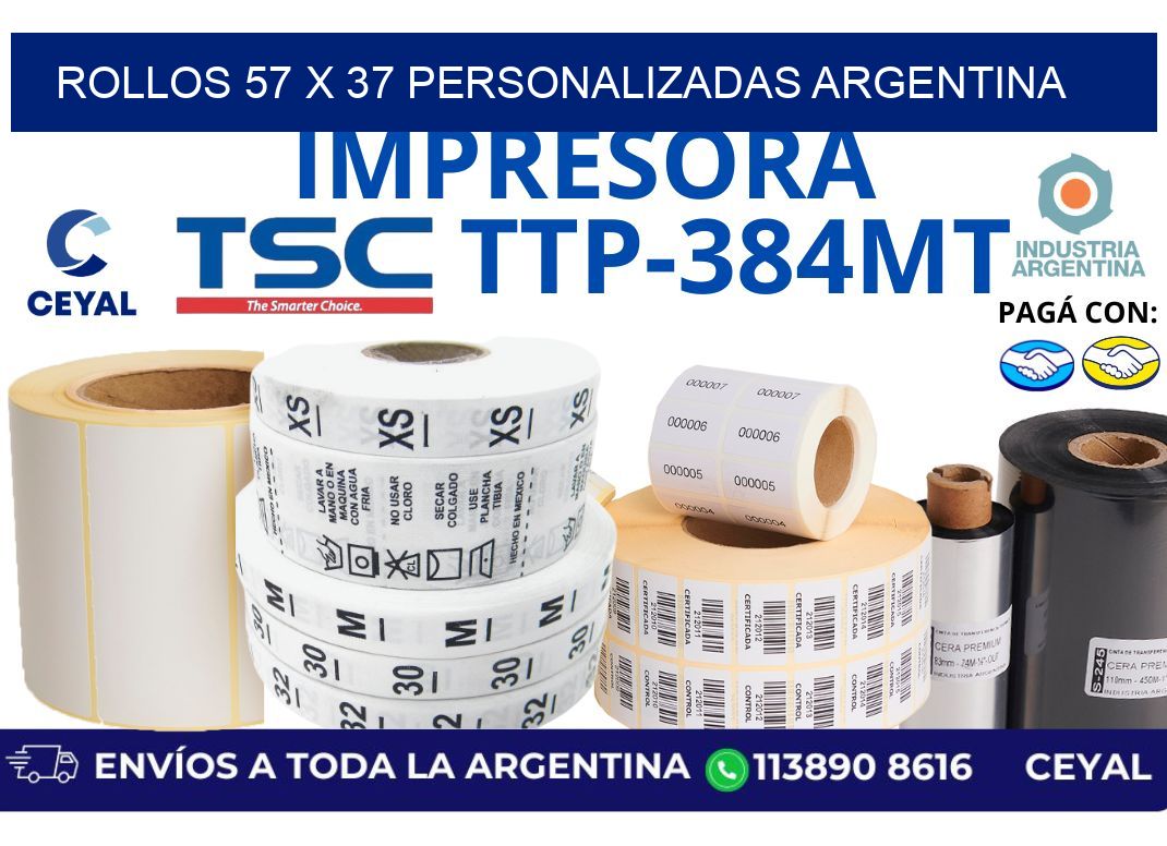 rollos 57 x 37 personalizadas argentina